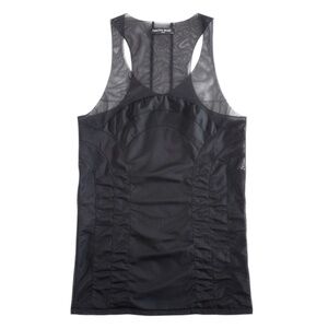 DELPHINE MURAT - BIKER TANK TOP - SEE THROUGH STRETCH TULLE  - BLACK - S